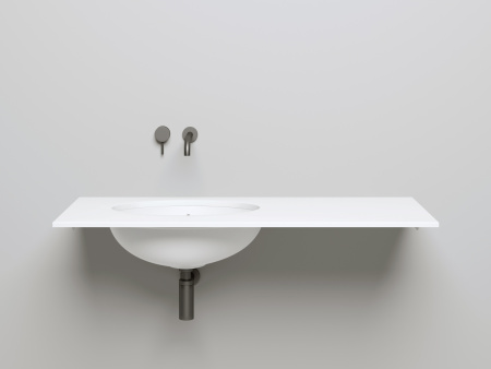Раковина из искусственного камня S-Stone Salini MAREA 1101209M 60х40 встраиваемая цвет белый без отверстий под смеситель